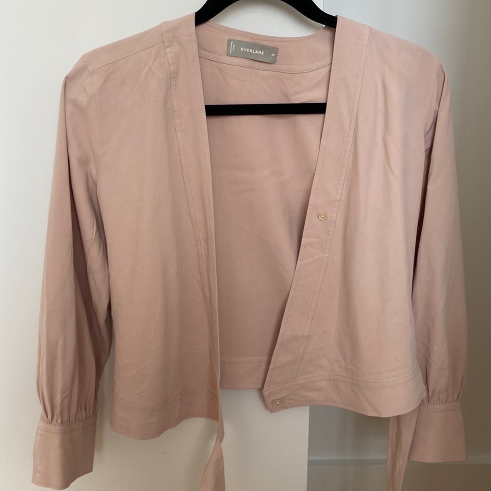 Everlane dust pink wrap shirt